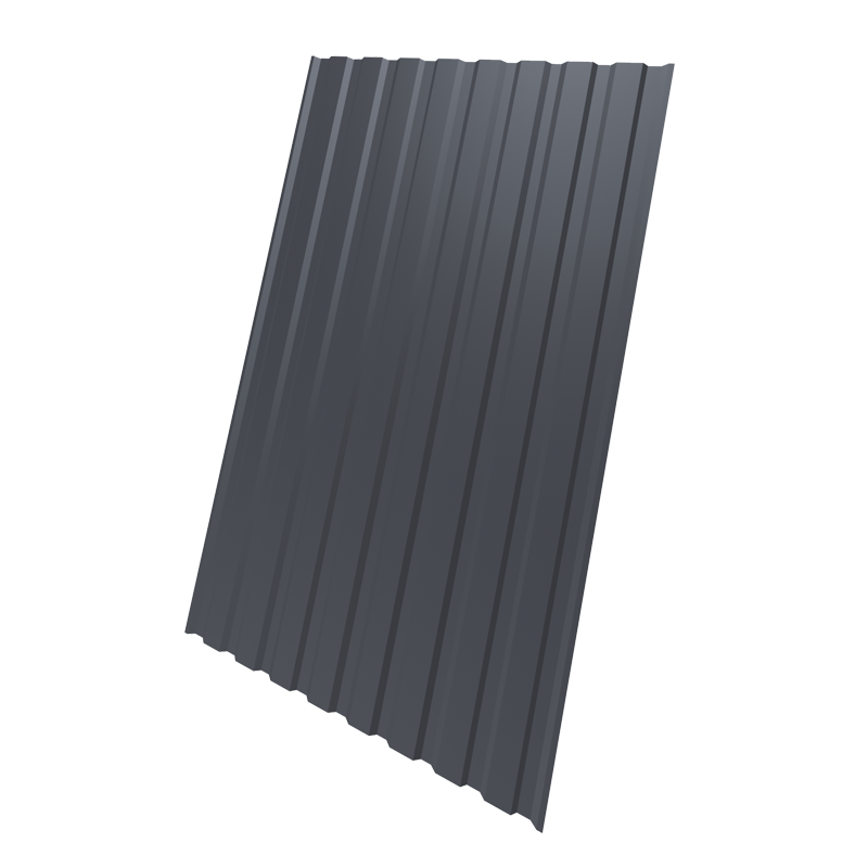 Профнастил МП-20 стеновой Металл Профиль PE 0,45 мм RAL7024 2000 мм