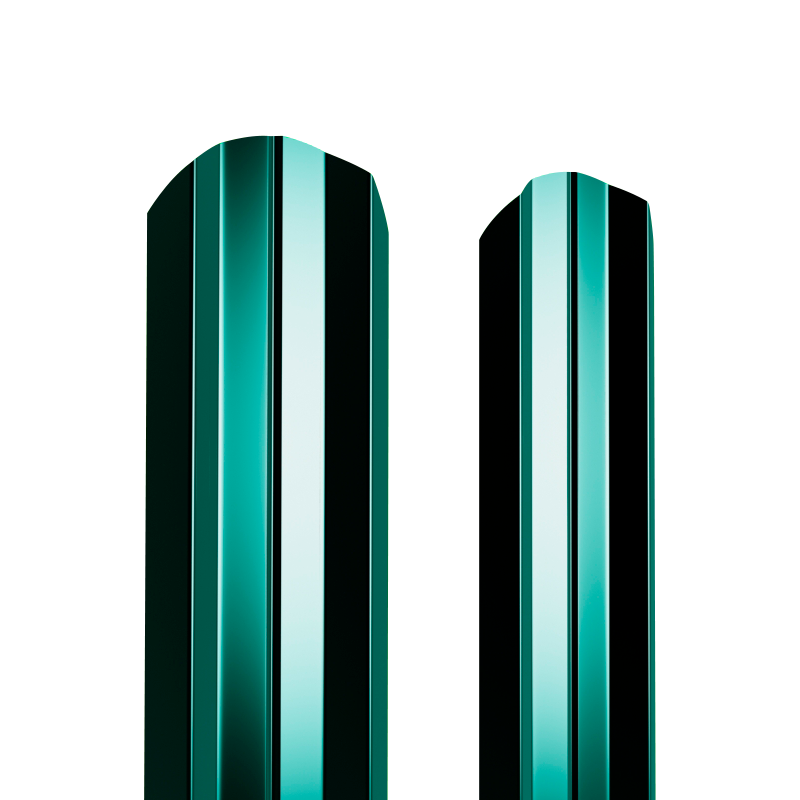 Штакетник металлический 100 мм М-образный 2000 мм фигурный ДВС PE 0,45 мм RAL6005