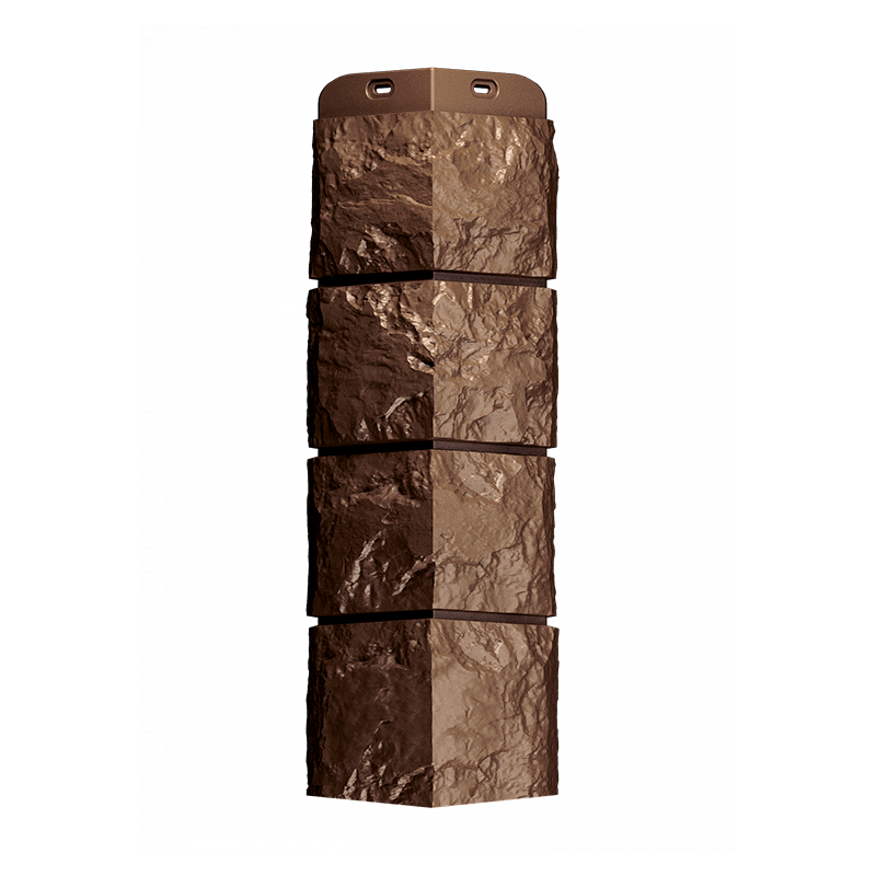 Внешний угол для фасадной панели Docke LUX BERGART Кедровый орех под камень со скидкой в Санкт-Петербурге 